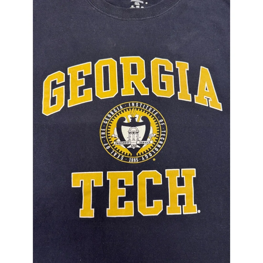 Champion Georgia Tech Yellow Jackets T-Shirt Mens 2XL Black Short Sleeve‎ NCAA - Picture 3 of 6